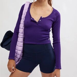 NWT FP Movement Bail Out Long Sleeve Layer Dark Amethyst XS/S